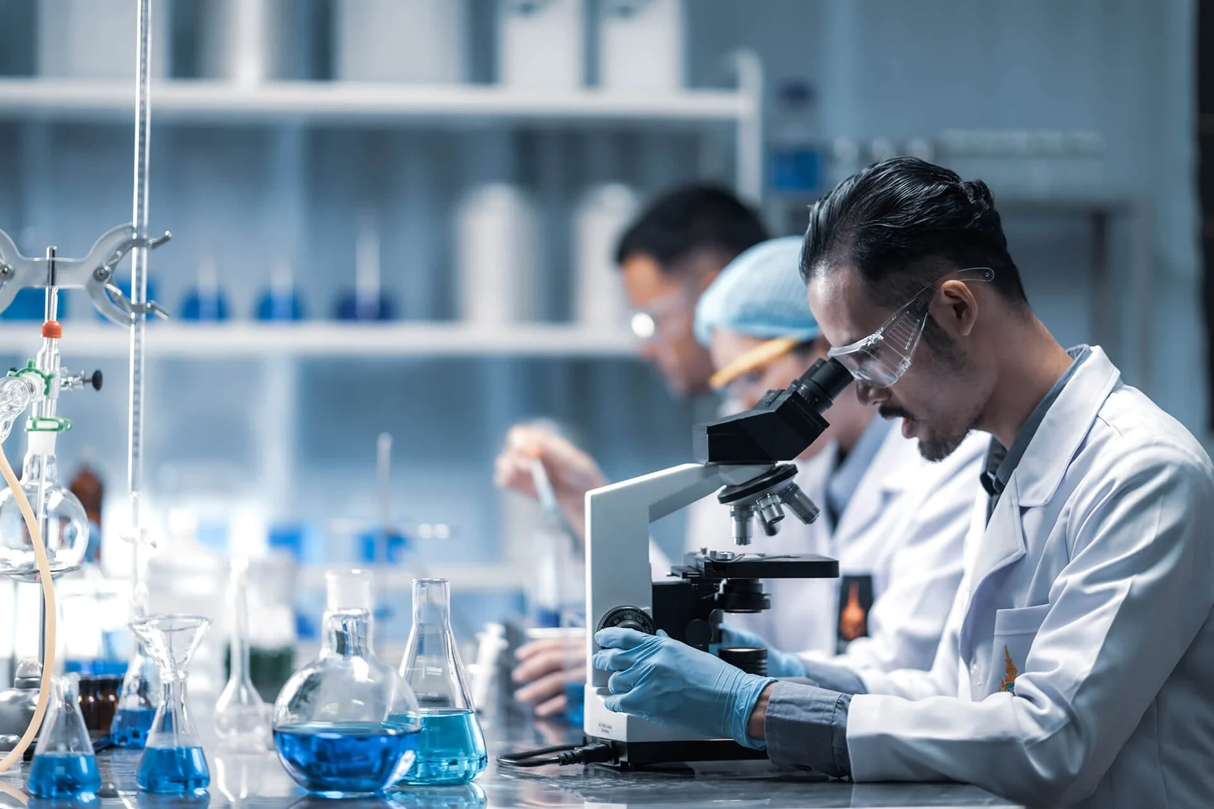 Laboratory team at work